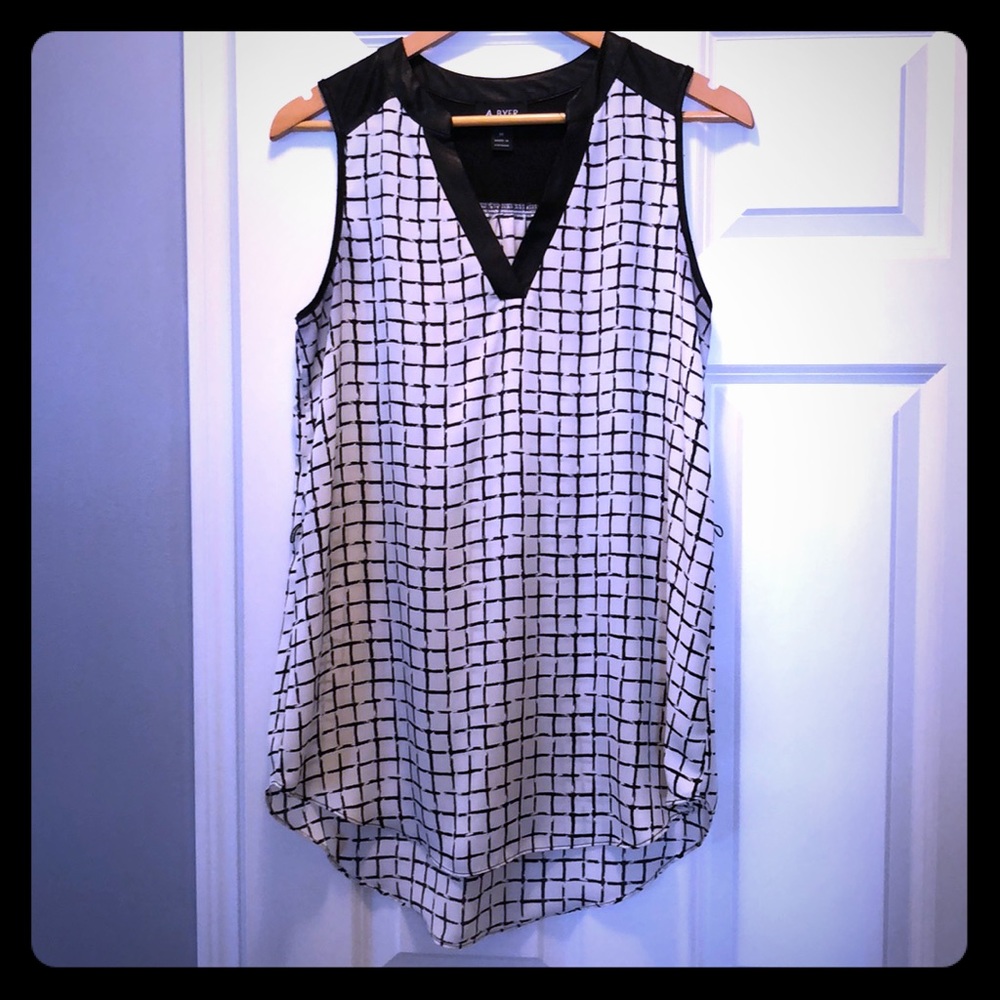 Black and cream blouse